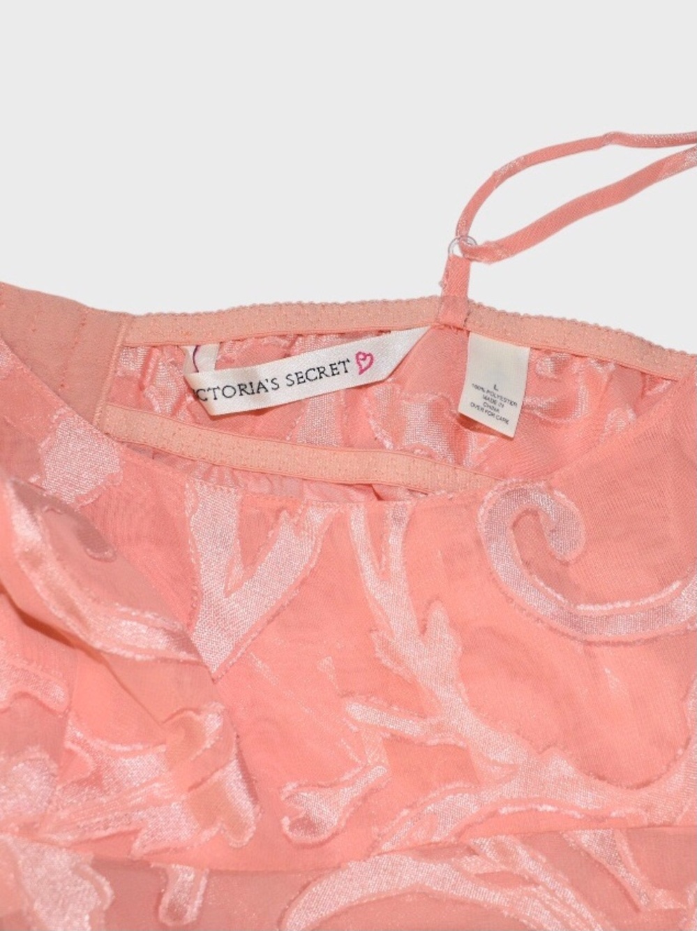 Victorias Secret Vintage 90s Burnout Sheer Mesh Babydoll Chemise Nightgown - Picture 5 of 5